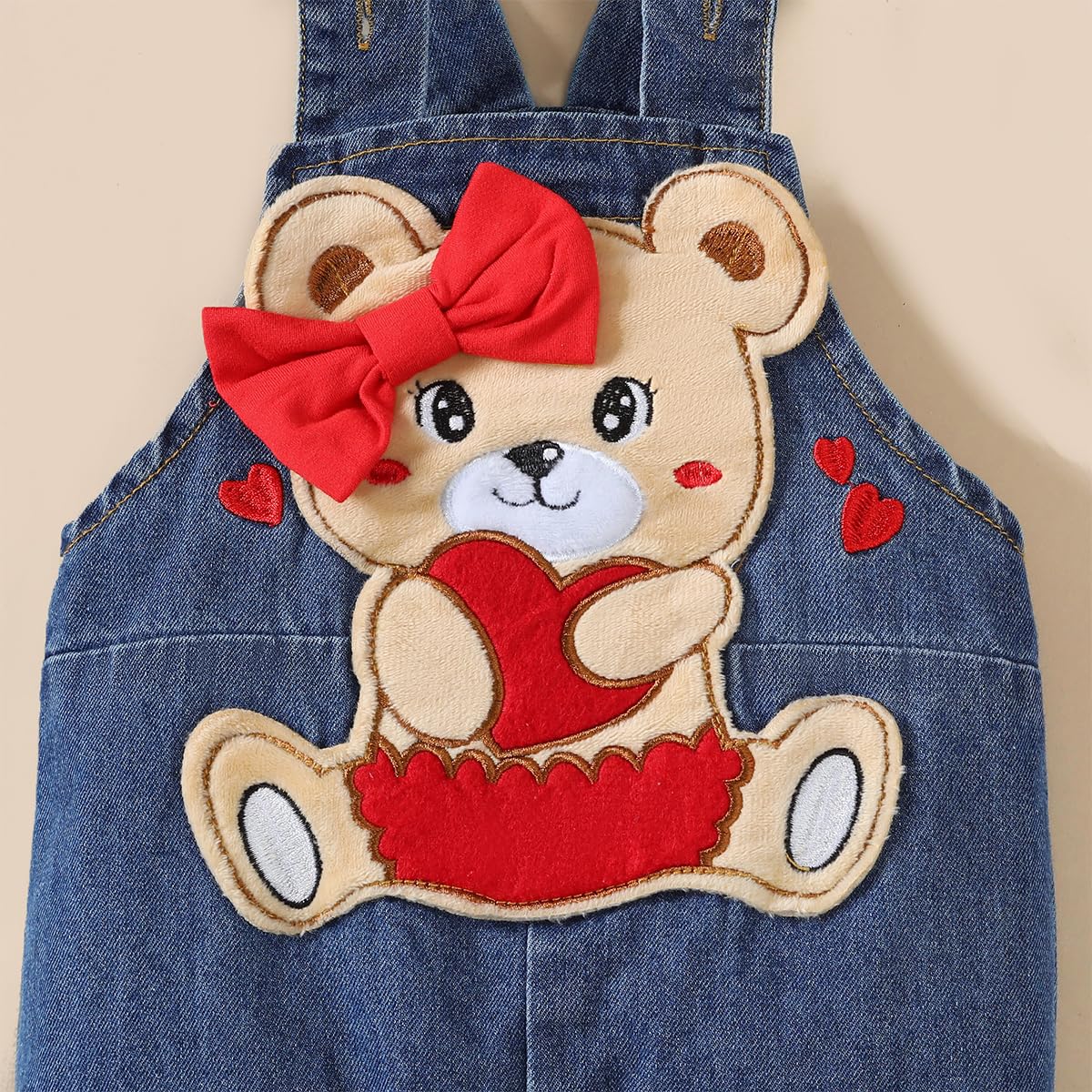 Abbigliamento per Neonata Set Body con Stampa Carina a Cuori/Pois+ Regolabile Orso/Elefante Salopette Pantaloni Autunno Inverno Tuta Vestiti Set