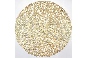 Round Placemats: Metallic Gold for Grand Dinner Parties