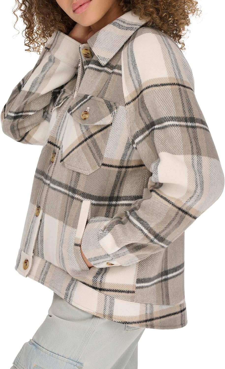 Levi's Women's Zoe Relaxed Wool Plaid Shirt Jacket - Image 2