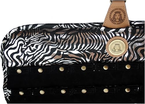 Miniatura 3 de Angelina's Palace Tenby Jewelry - Organizador de doble cara para colgar en el armario, rollo de almacenamiento de joyas, 24 barras de anillos de