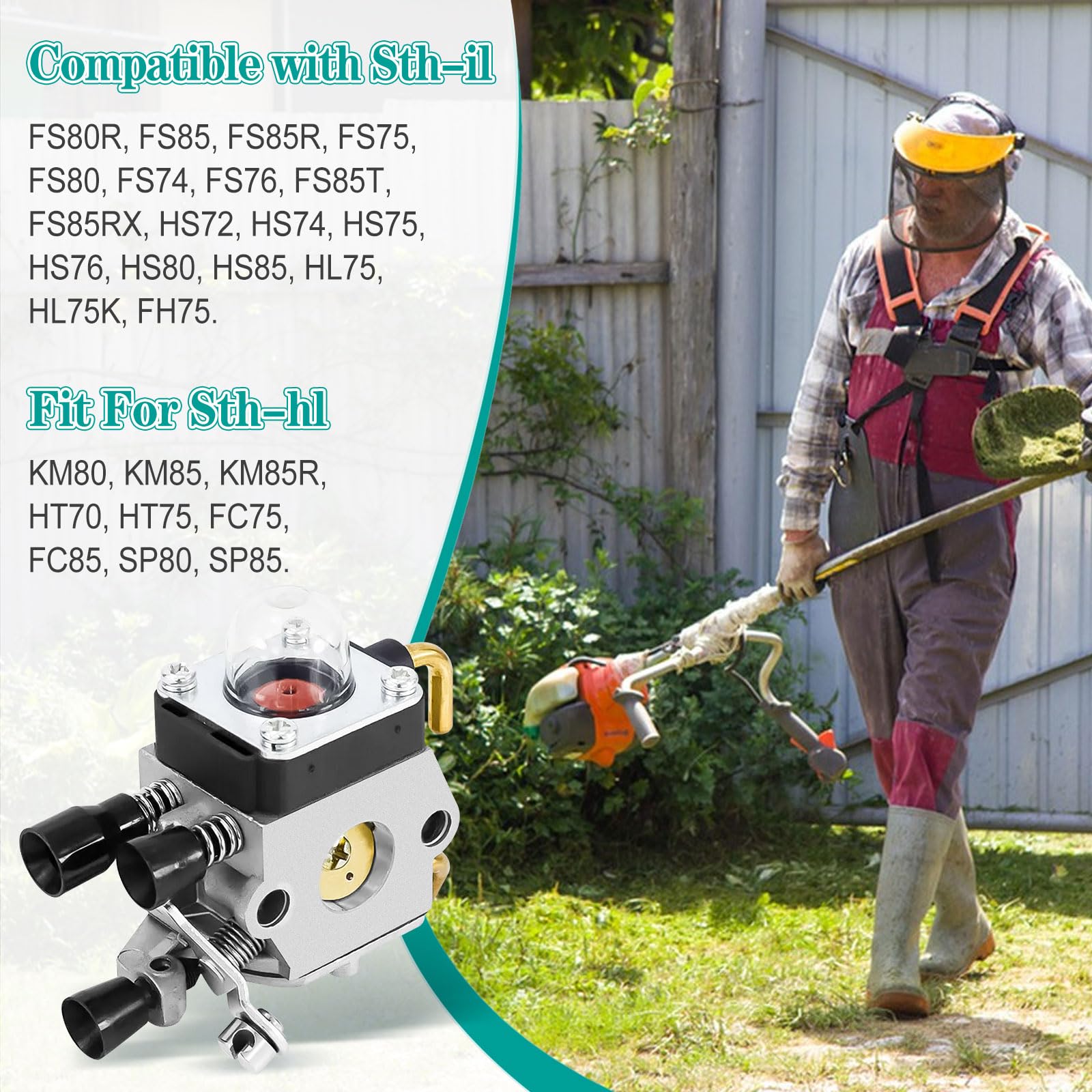 Carburateur + Bobine Allumage Pour Stihl FS80 FS85 FS74 FS76 HS75 - Kit Complet FS80R