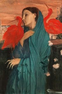 Lustre Paper - Edgar Degas - Young Woman with Ibis (1862) - Painting Photo Poster Print Art Gift Home Wall Decor - Size: 18 x 12 Inches
