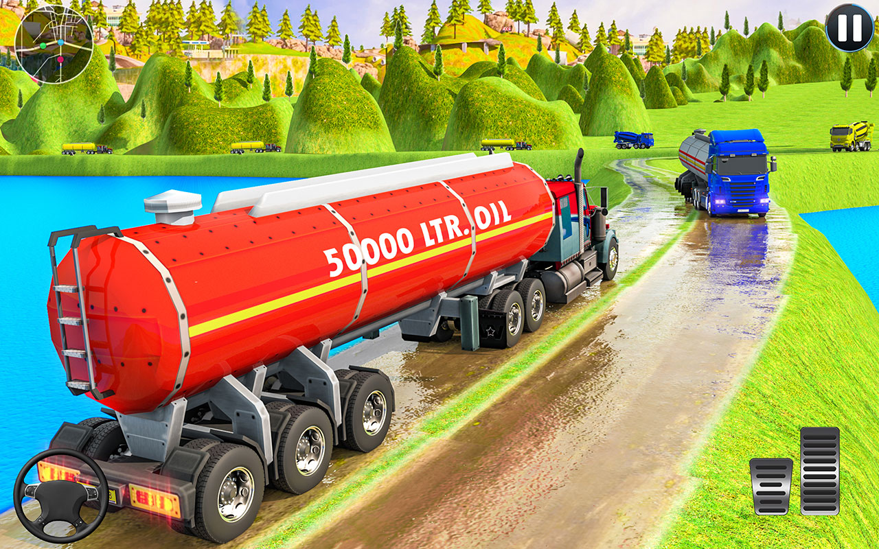 Oil Tanker Truck Driving School Simulator Offroad Oil Tanker Transport