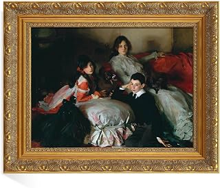 Solid Wood Frame for 11x14 Inch Stretched Canvas Paintings Prints Pictures, Finished Antique Gold Ornate Canvas Frame for Portrait Landscape Wall Art Decor (Empty Frame, No Cover & Backboard)