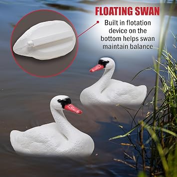 Swan Decoys for Geese | Floating Swan Decoy for Pool, Pond & Lake