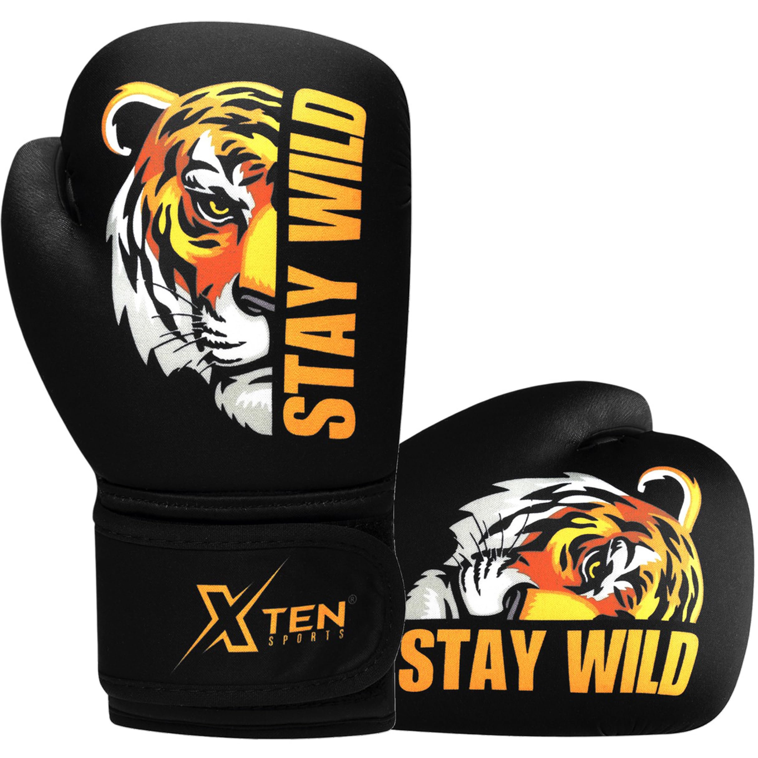 Kids Boxing Gloves 4oz 6oz by XTEN SPORTS, Youth, Boys and Girls Training Sparring Gloves for Punching Bag, Kickboxing, Muay Thai, MMA, UFC, kids boxing gloves and pads set (BLACK, 6oz)