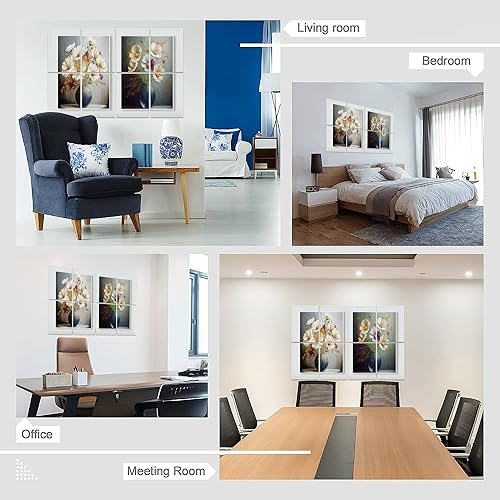 Miniatura 6 de Paneles acústicos artísticos, decoración de lujo, pintura de naturaleza moderna, hojas doradas, panel de pared acústico insonorizado con panel