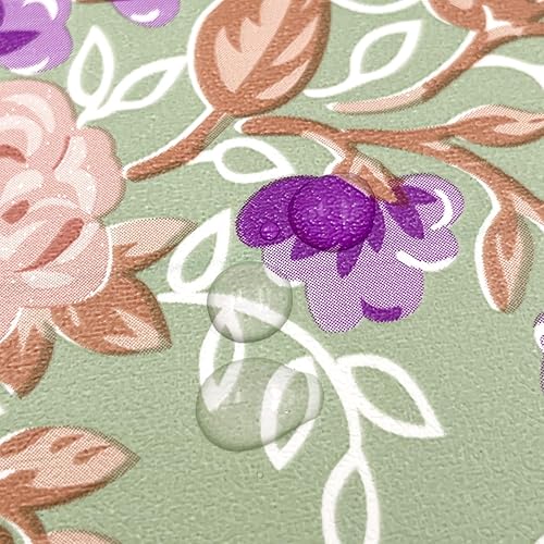 Miniatura 5 de Papel pintado floral borde autoadhesivo PVC azulejos rollo extraíble baño cocina pared decoración rosa peonía