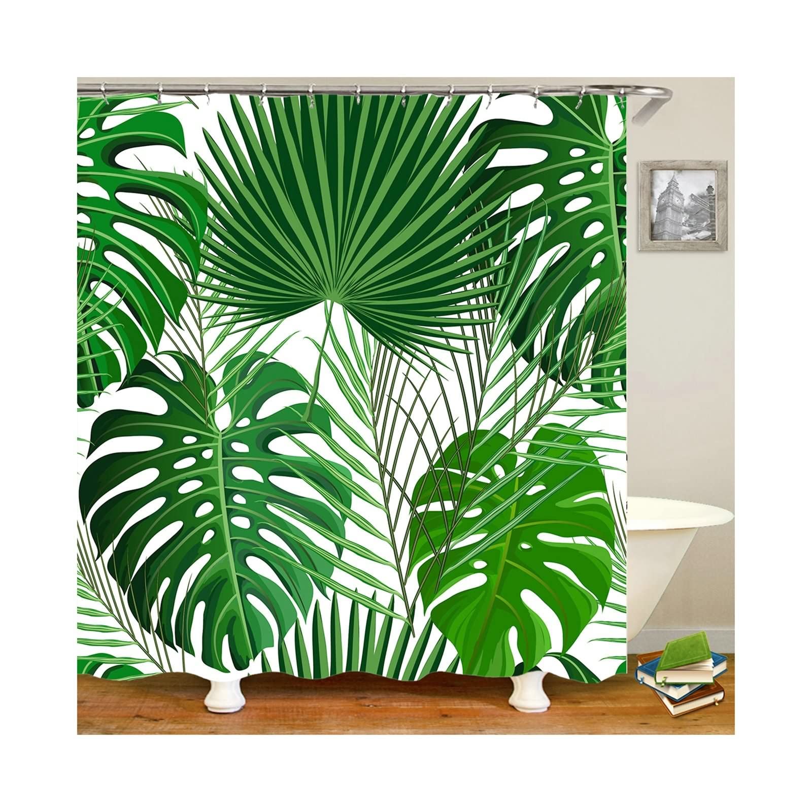 Rideau douche 165x200cm étanche pour éviter l'eau au sol salle de bain
