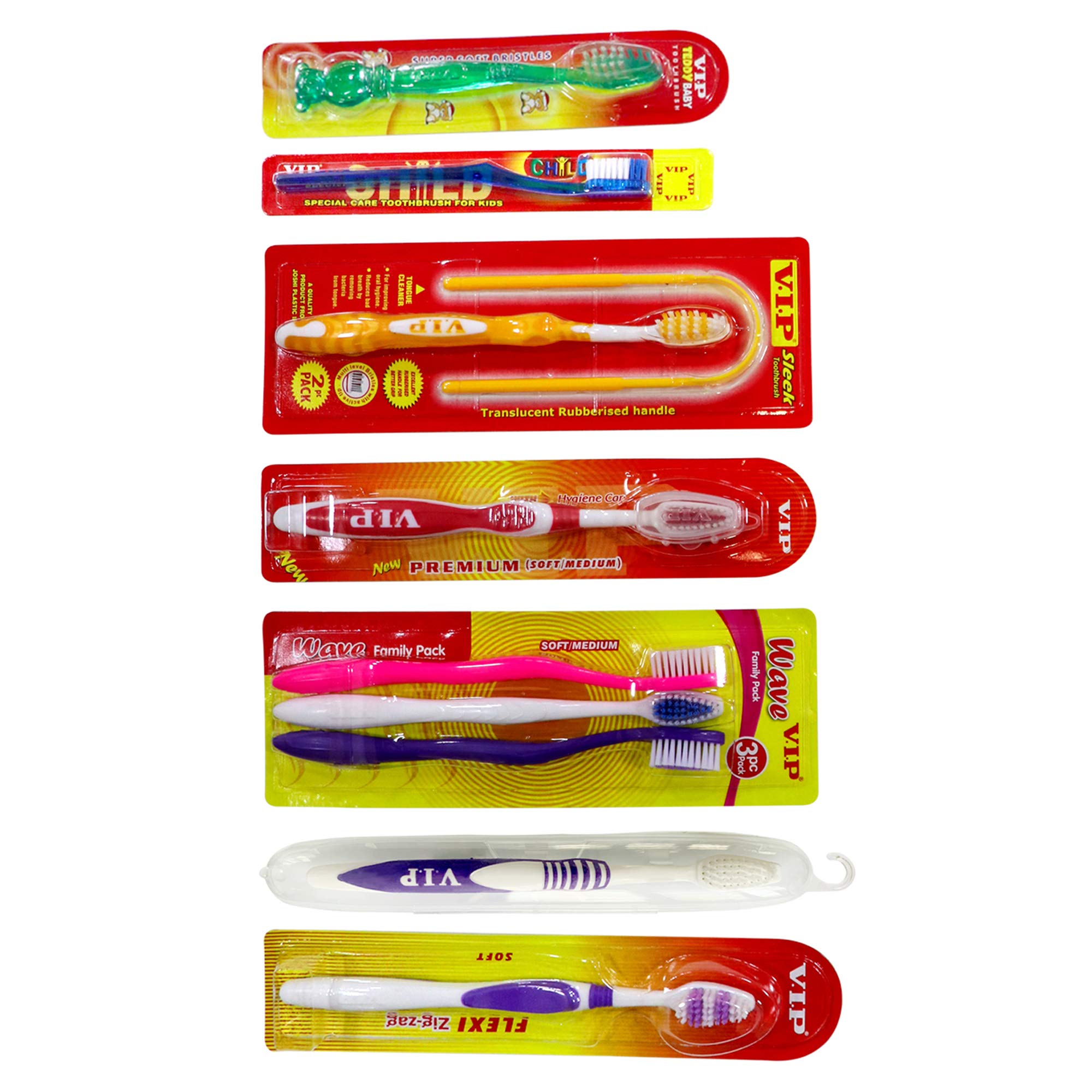 V.I.P Toothbrushes ideal family Pack (Pack of 7)-picture-26