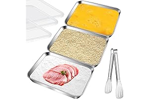 Stainless Steel Dredging Trays Set for Effortless Cooking