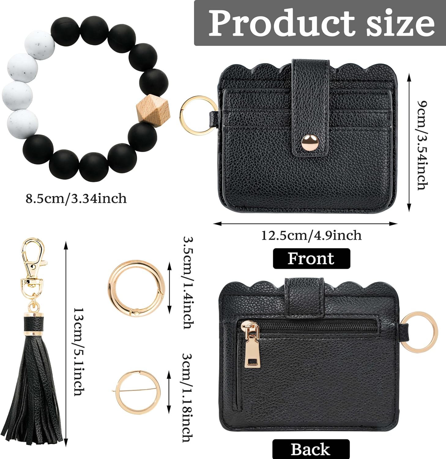 Wristlet Wallet for Women with Keychain – RFID Card Holder Small Wallet Wristlet with Key Ring - Image 2