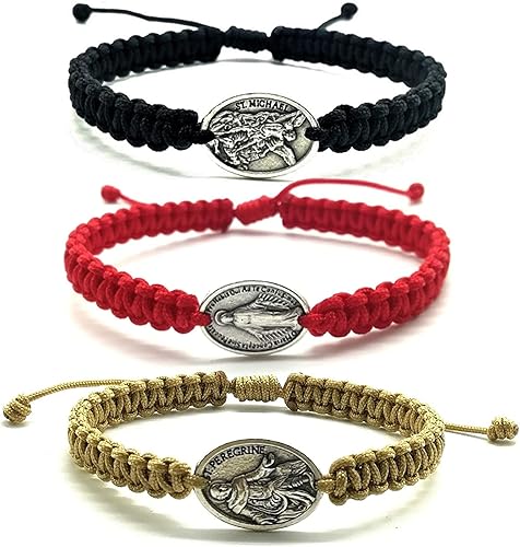 Pulseras de medallas católicas de San Miguel Benito Francisco Antonio Cristóbal Peregrino Sebastián Judas Virgen Milagrosa María Jesús Padre Pío