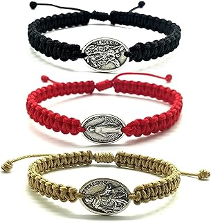 Patron Saints Catholic Medals Bracelets - St Michael Benedict Francis Anthony Christopher Peregrine Sebastian Jude Miraculous Virgin Mary Jesus Padre Pio