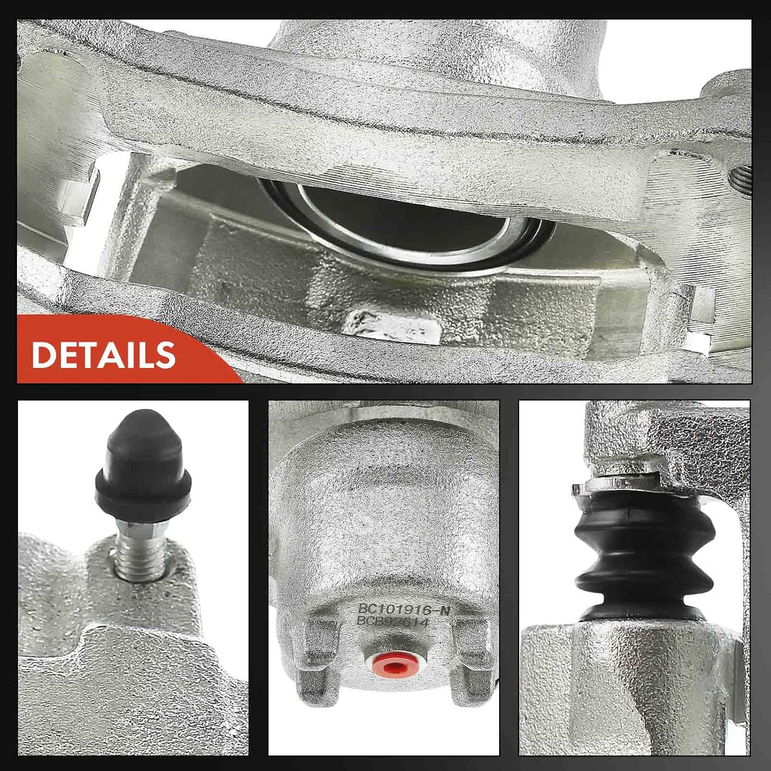 A-Premium Disc Brake Caliper Assembly with Bracket Compatible with Select Chrysler, Dodge and Mitsubishi Models - Sebring, Stratus, Eclipse 2001-2005, Galant 2001-2012 - Front Side, 2-PC Set