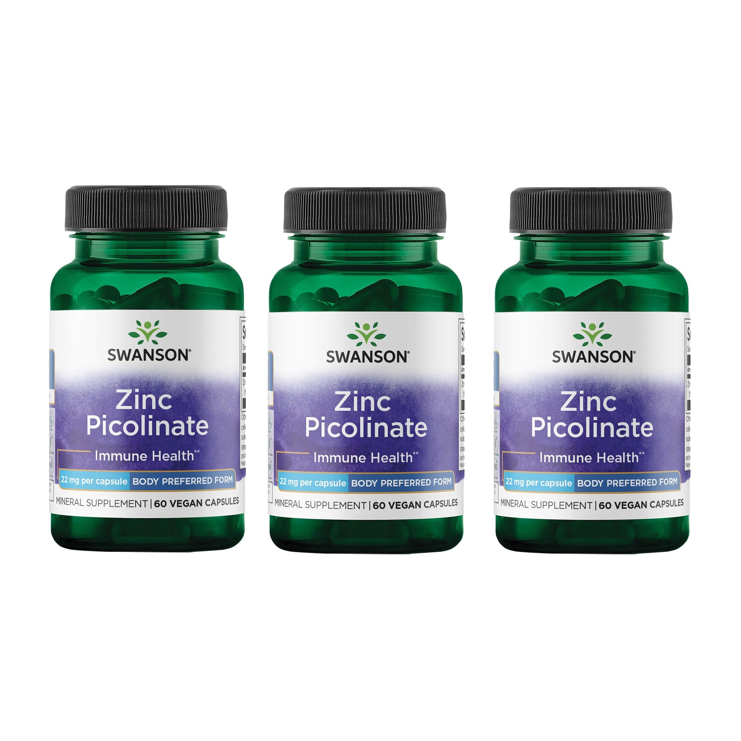 Swanson Zinc Picolinate Chelated Mineral, 22 mg, 60 Vegan Capsules — Amazon image 9