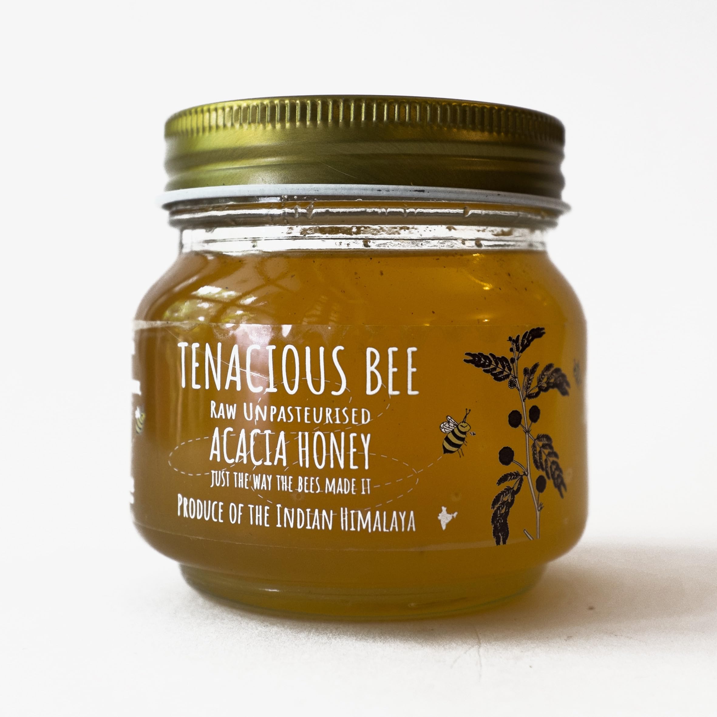 Tenacious Bee Collective Raw Unpasteurised Acacia Honey - 275g - Single-Source Honey from Acacia Flowers - No Additives - Light Color and Flowing Texture - Glass Jar Packed - Suitable for Direct Use-image-35