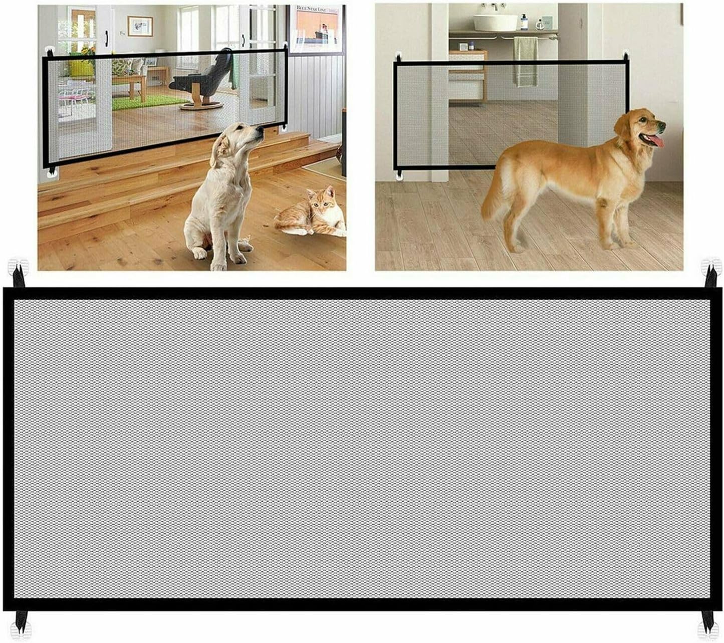 Pet Safety Guard Mesh Dog Gate, Pet Enclosure Portable Mesh