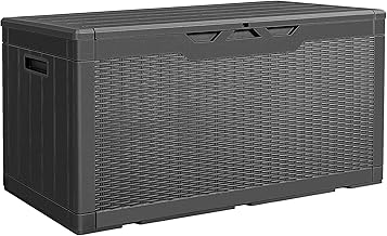 "Alebert" Outdoor Storage Box, Waterproof and Weatherproof, 380L Large Capacity, Dimensions: 123cm Width * 57cm Depth * 62cm Height, Large Outdoor Storage, Warehouse, Veranda Storage, Veranda