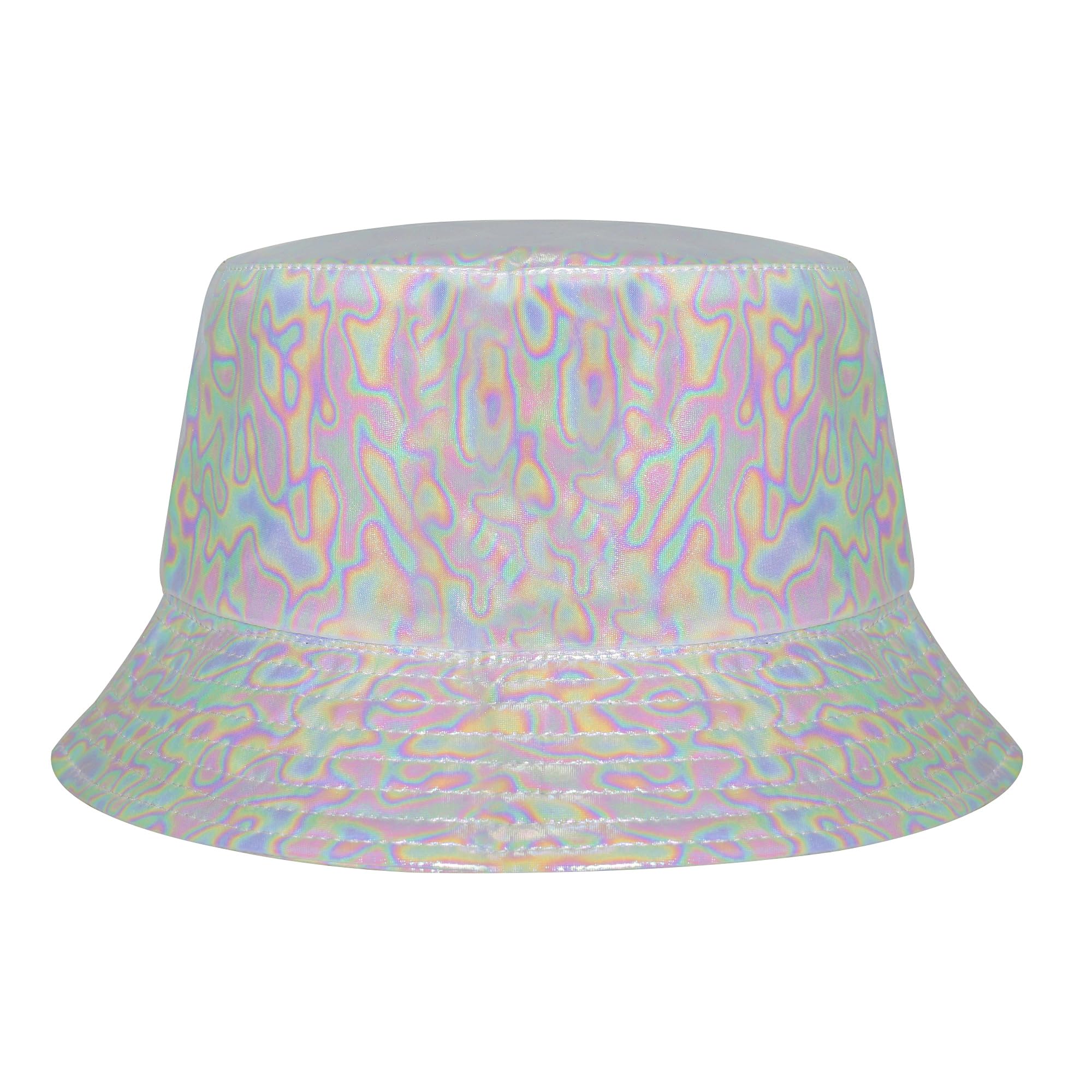 ZLYC Unisex Fashion Bucket Hat PU-Leder Regenhut wasserdicht Fischerhüte