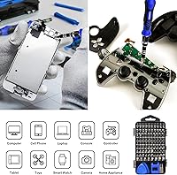 Vista 2 de STREBITO Juego de destornilladores magnéticos de precisión de 124 piezas con 101 bits, para computadora, laptop, teléfono celular, PC, MacBook