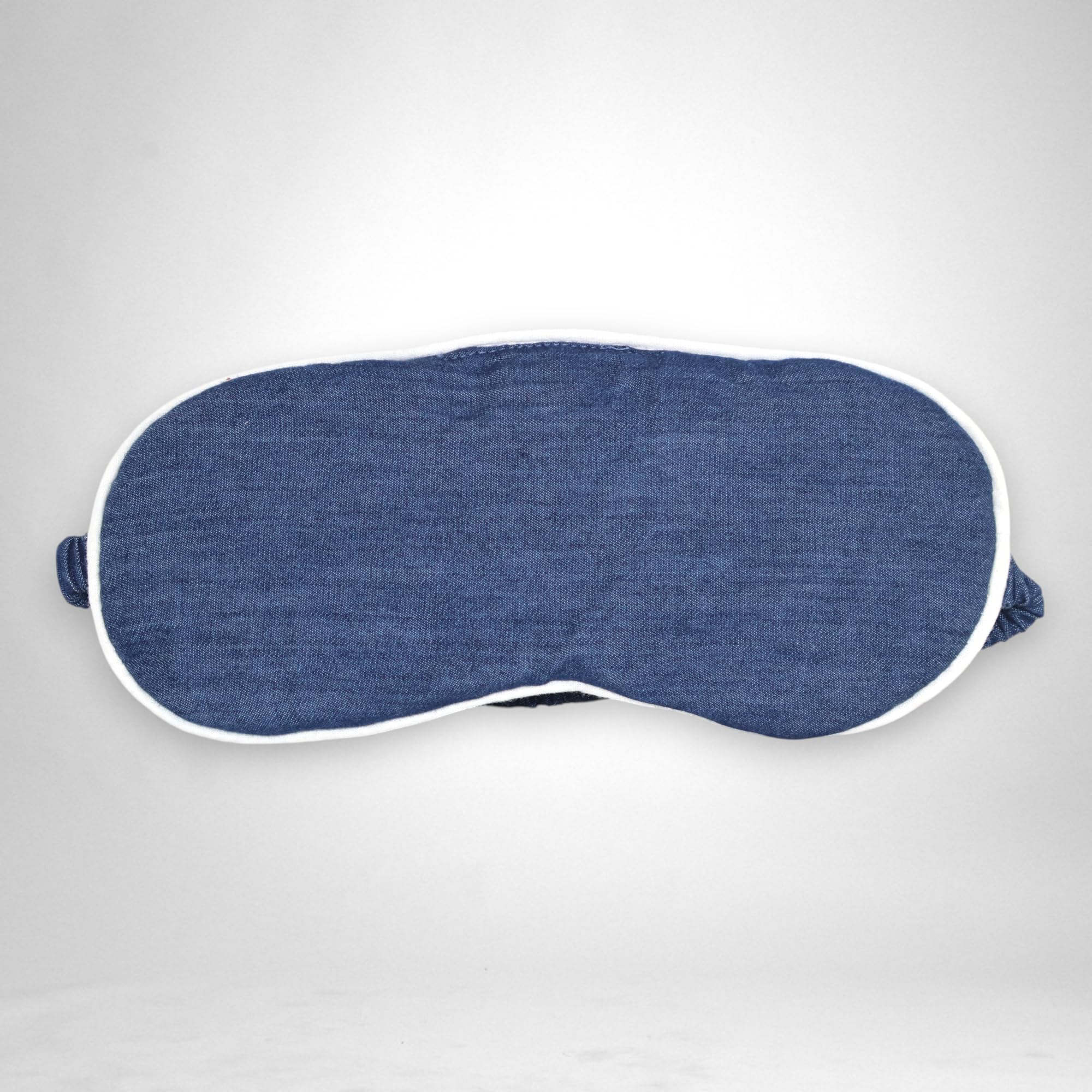 CARRI Denim Eye Mask with Soft Padding, Stretchable Belt, Stylish Contour, Blue, 23x10 cm-image-22