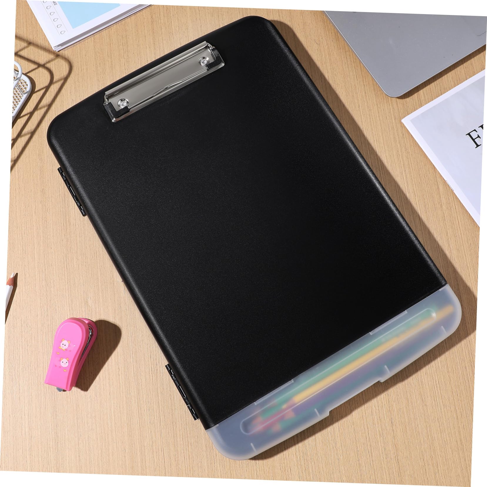 Portable Klemmbrett Mit Stifthalter Und Aufbewahrung Praktischer Organizer Für Und Büromaterialien Leicht Und Funktional Zur Dokumentenlagerung