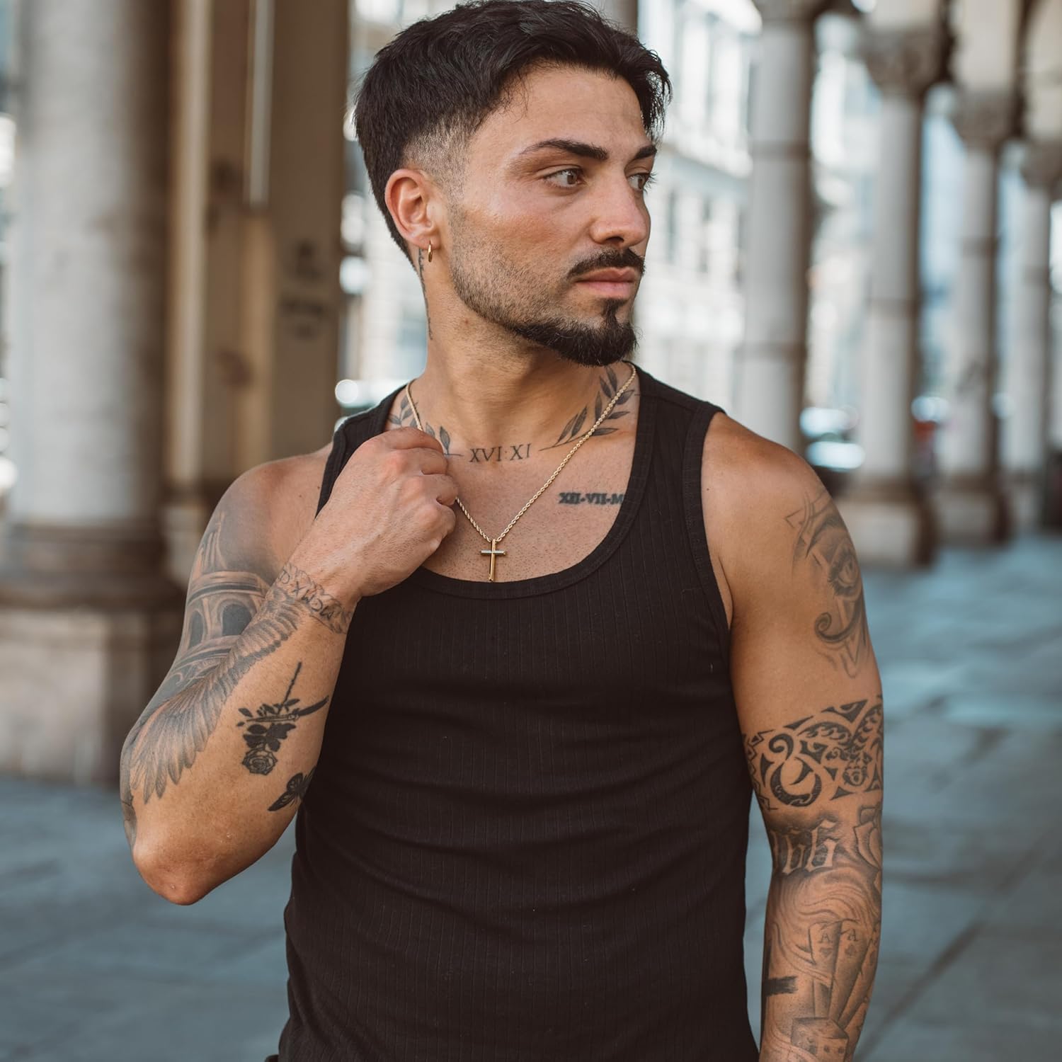 SERASAR Premium Necklace Men [Divine] | Stainless 316L Surgical Steel | Waterproof | Solid Chain | Secure Clasp | Three Colors | Jewelry Box Included - Image 5