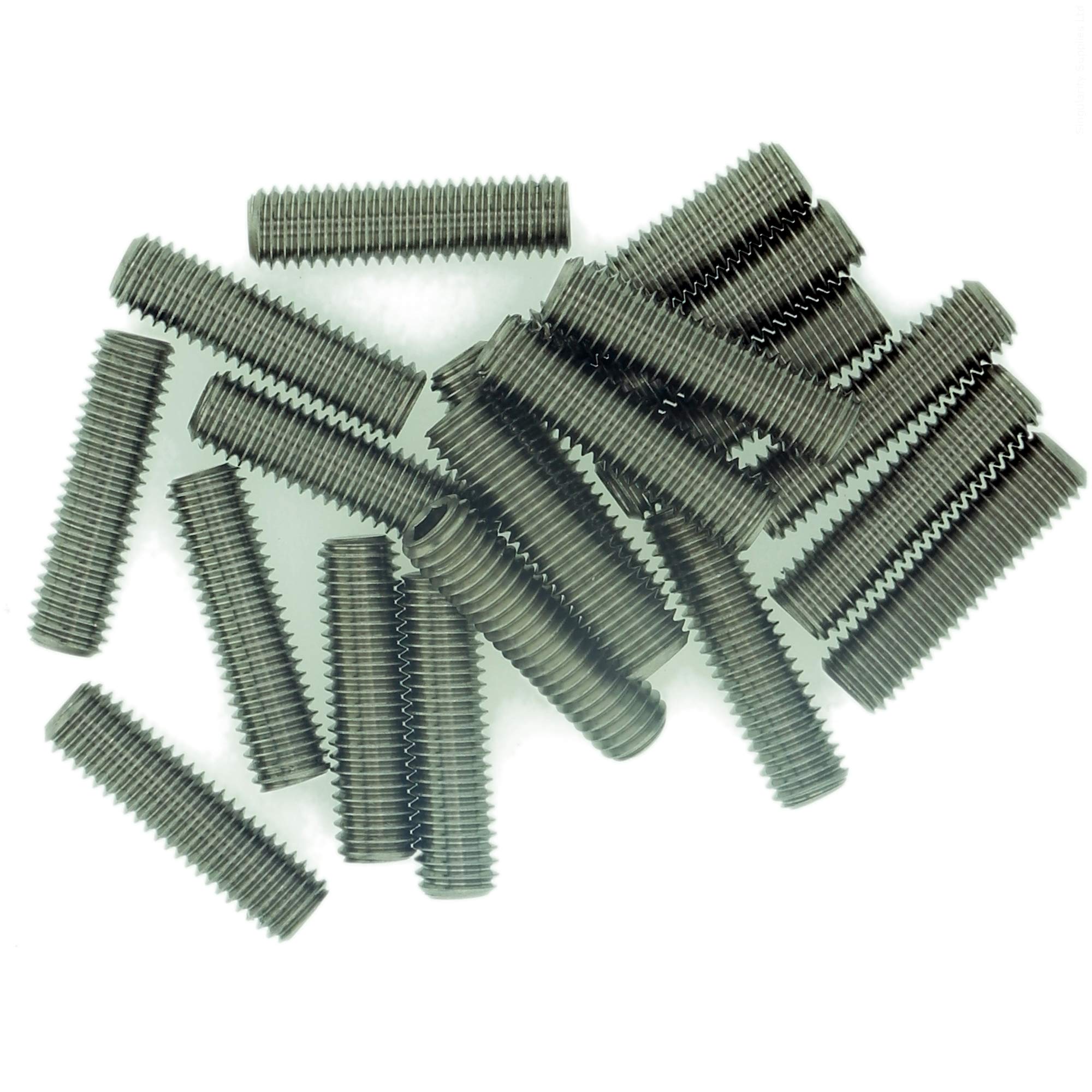 M4 (4mm x 20mm) Hex Socket Grub Screw (Flat Point) - Stainless Steel (A2) (Pack of 20)