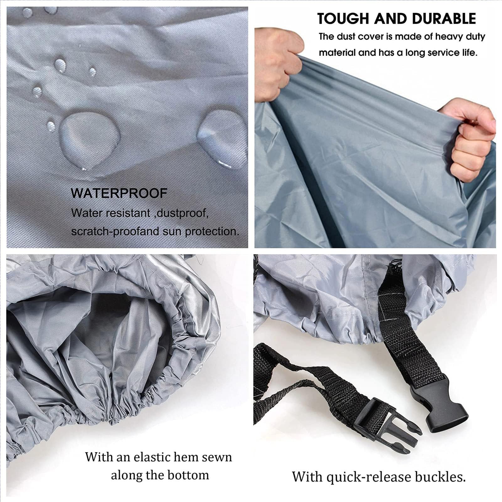 Tuszom True 900D 100% Waterproof Center Console Boat Cover With Motor Cover, Tear-Proof