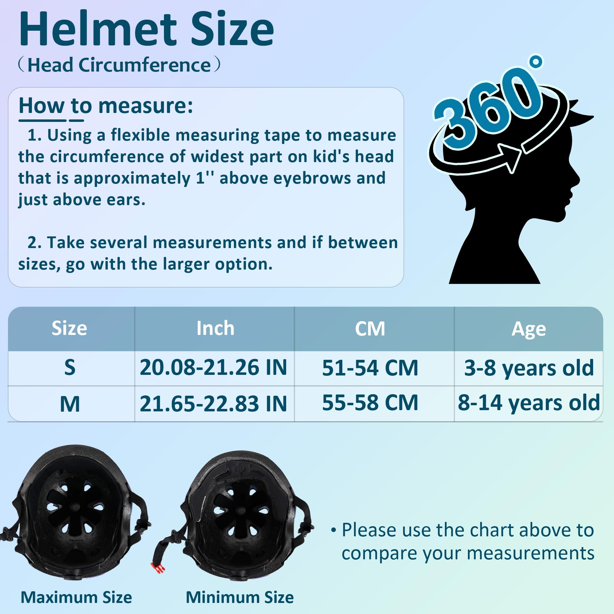 Casque de vélo et de planche à roulettes pour enfants avec dégradé de couleur pour filles, garçons, tout-petits, casque réglable pour multi-sports, cyclisme, patinage, scooter, équilibre