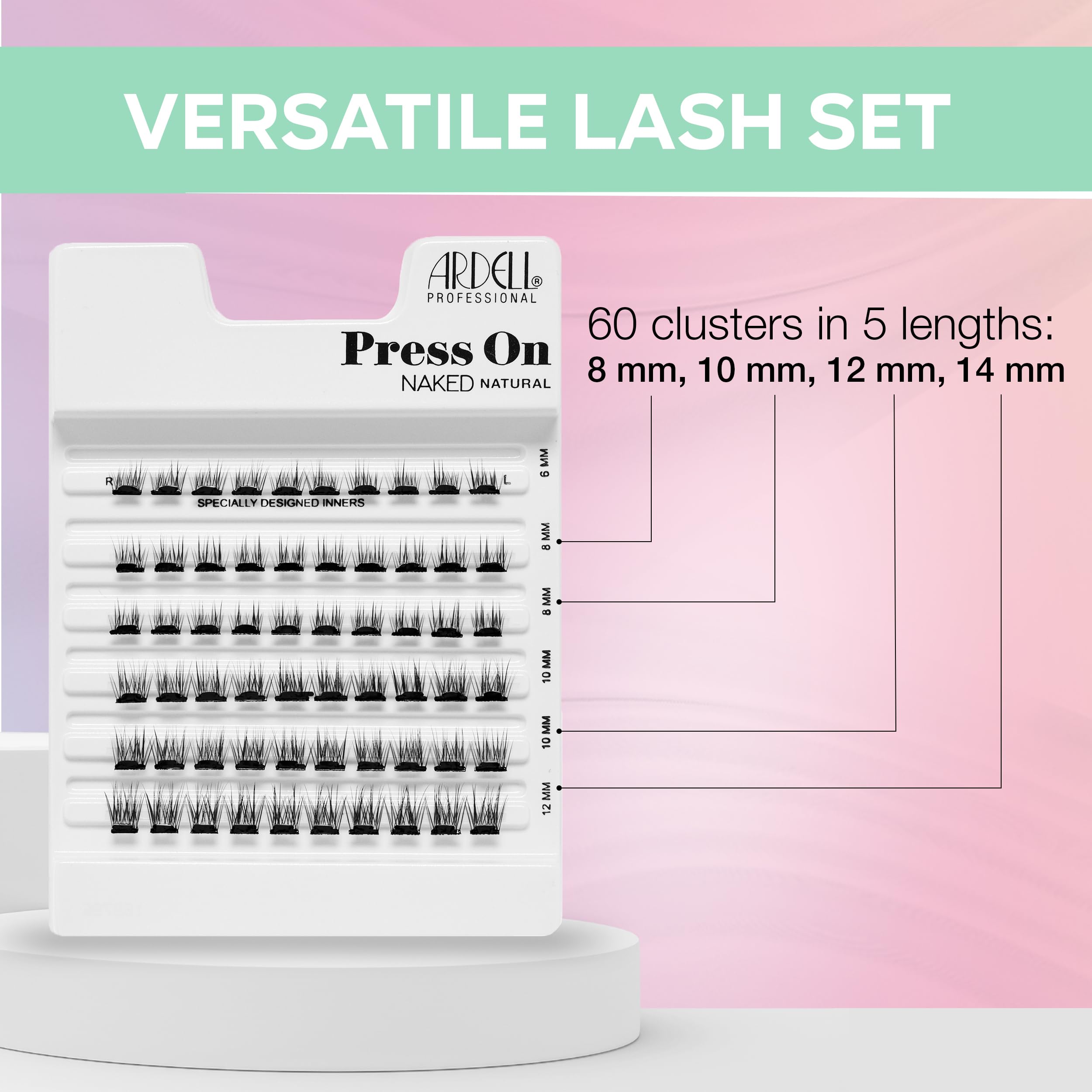 Ardell Press On Pre-Glued Underlash Eyelash Extensions, Naked Natural Cluster Lashes Kit - Image 3