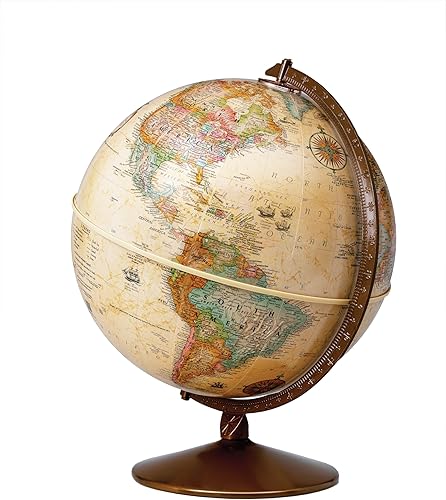 Miniatura 3 de Replogle Globos Franklin World Globe, océano antiguo, 12 pulgadas de diámetro, relieve elevado (relieve tridimensional de las principales