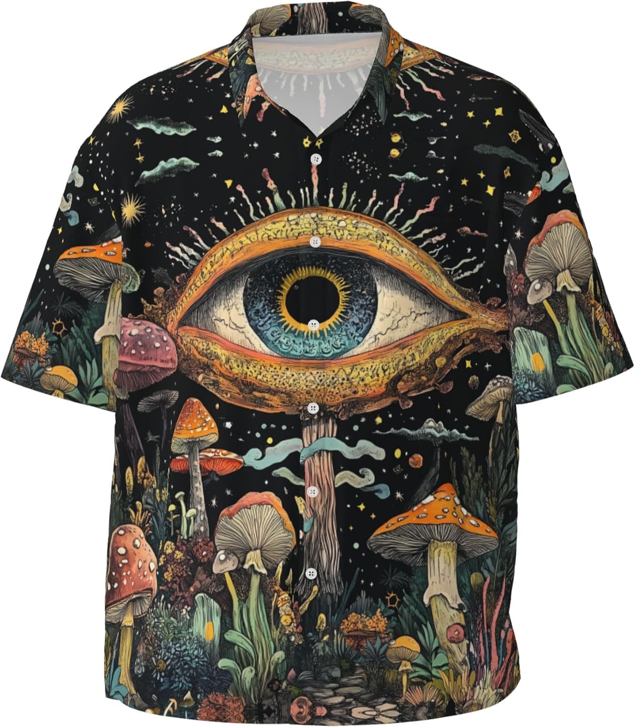 Mens Short Sleeve Button Up Shirts, Casual Party Shirts Stylish Beach Shirt Gifts for Men