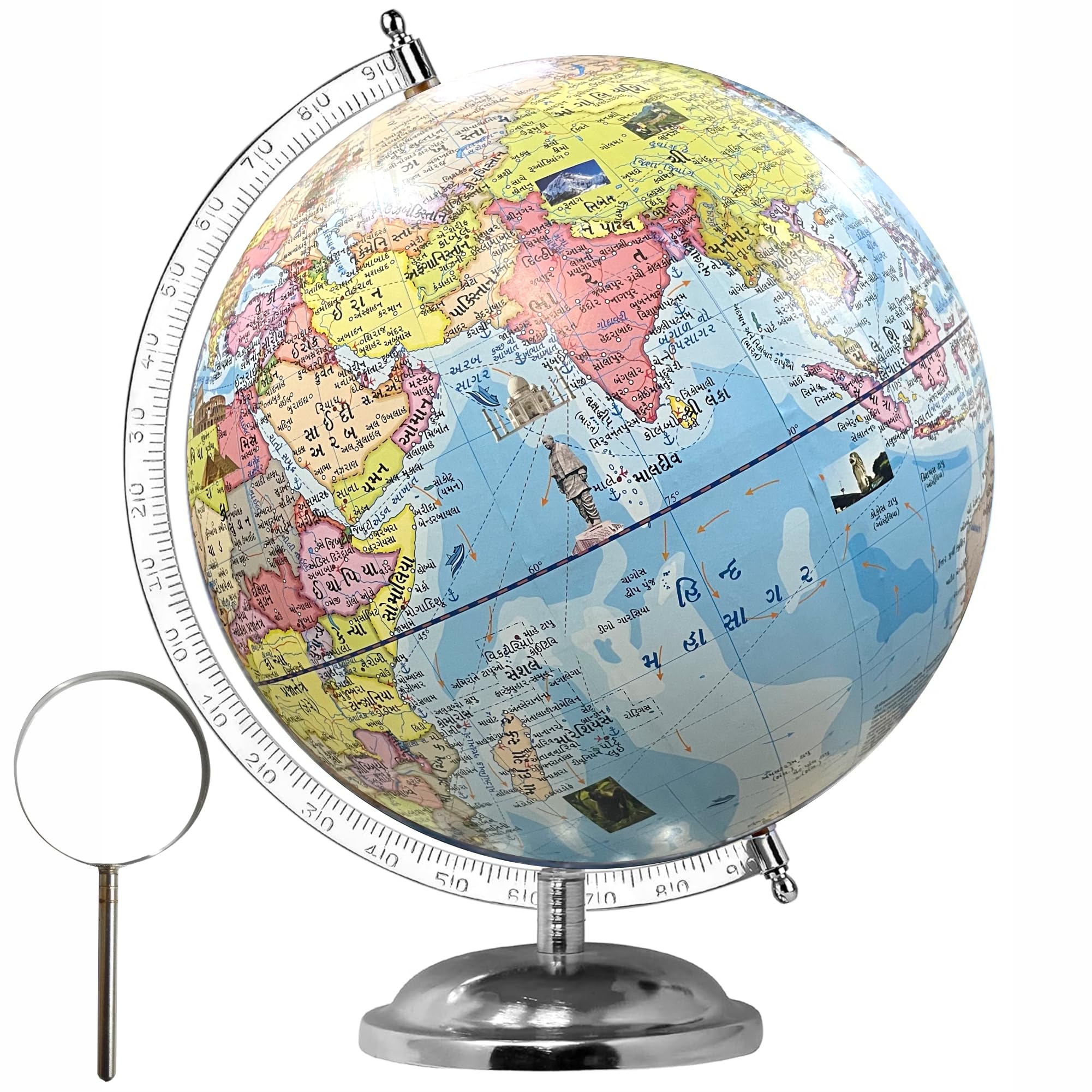 GLOBE DADDY Globe in Gujarati Educational Learning of World Map for Kids & Students/Upsc Aspirants/Study/Geography/Classroom/Office Table/Home Decor/Gift Item (B0CL4KHLY5) Amazon Price History, Amazon Price Tracker