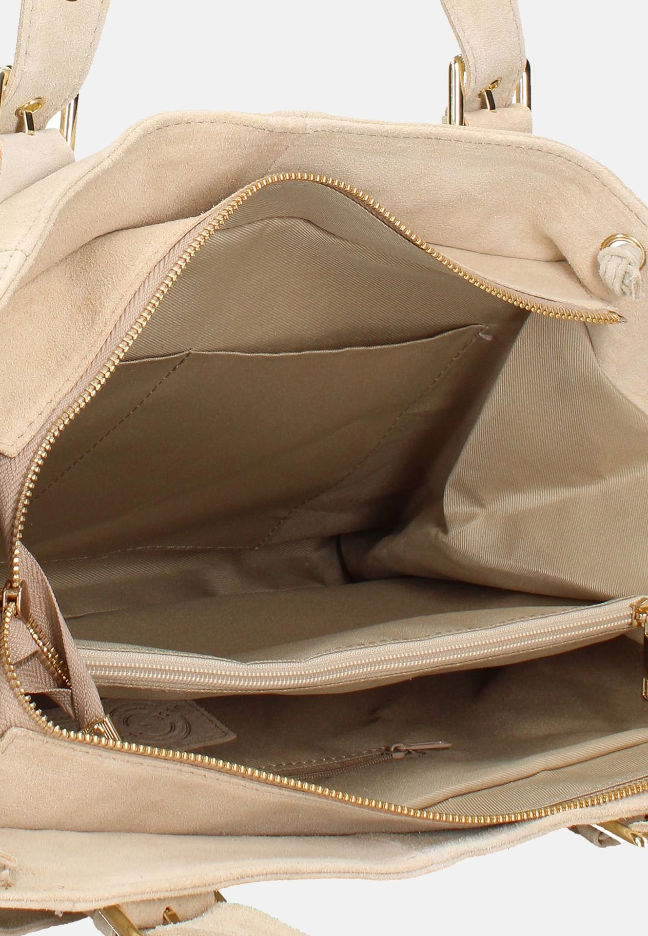 Gave Lux Damska zamszowa torba na ramię 41 x 28,5 x 20 cm GLX22011023FBG