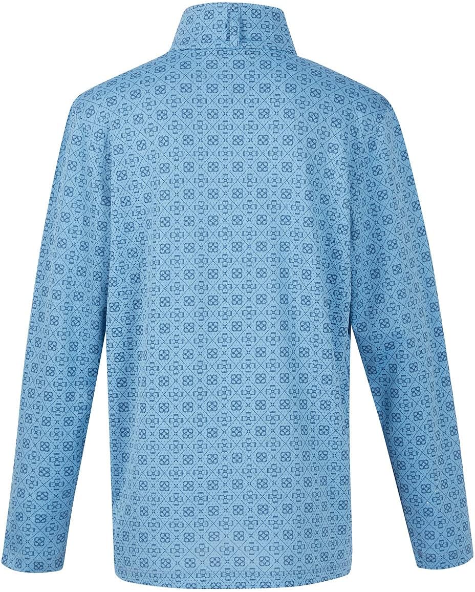 Kerrits Kids Ice Fil Long Sleeve Shirt Print Icelandic Blue Diamond Size: L : Clothing, Shoes & Jewelry