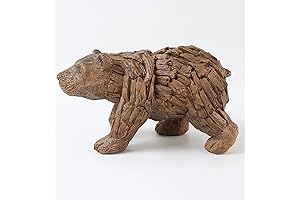 Hymmah Bear Sculpture: Rustic Elegance for Nature Enthusiasts