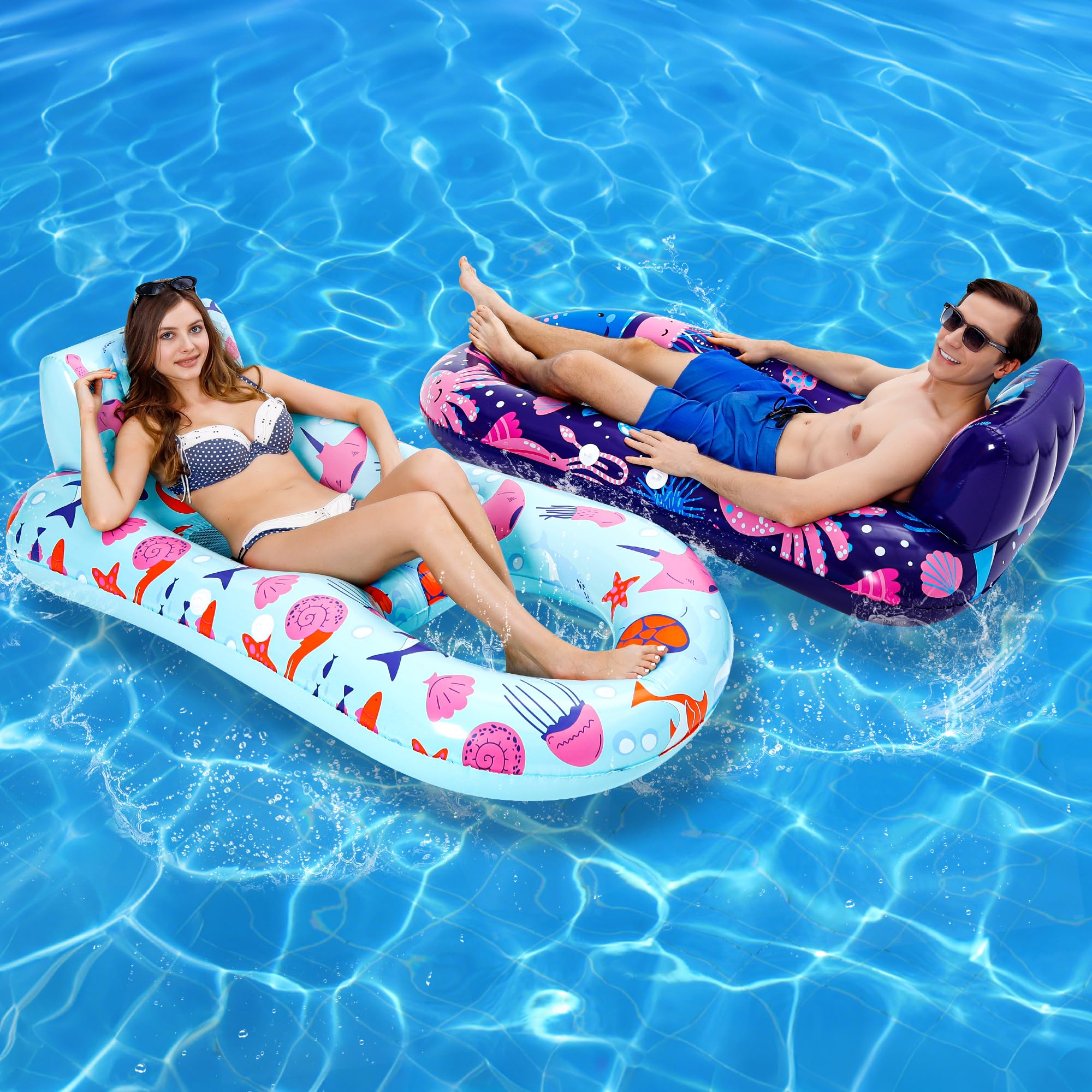 Amazon.com: PuppyuWill 2 Pack Pool Floats Adult, Inflatable Pool