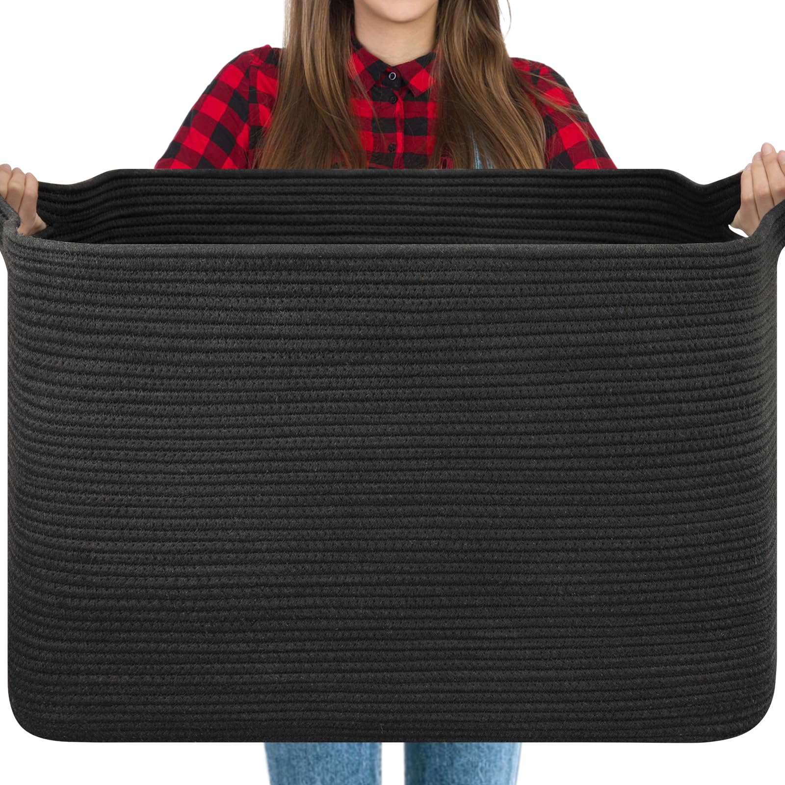 OIASKET 118L Extra Large Blanket Basket, 24.8