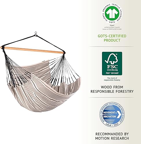 Miniatura 9 de LA SIESTA - Hamaca de algodón orgánico, modelo Habana