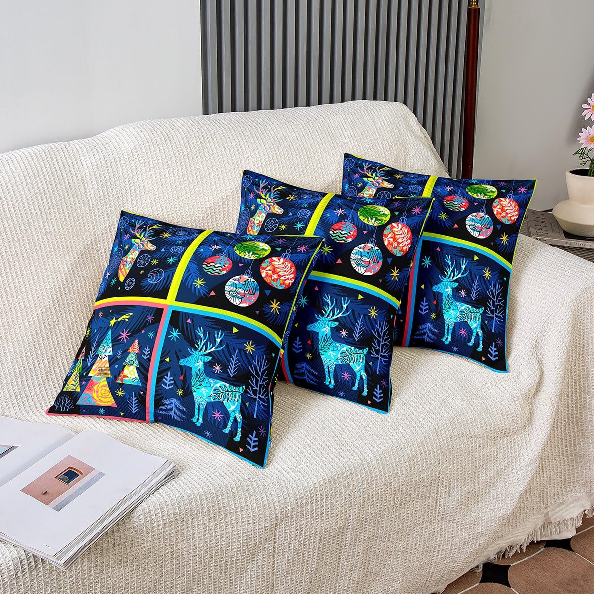 Set di 2 federe per cuscini natalizi, decorazioni per la casa Set di 2 federe per cuscini natalizi, decorazioni per la casa
