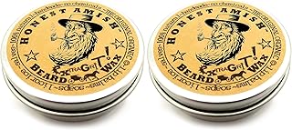 Honest Amish Extra Grit Beard Wax - Natural and Organic - Hair Paste and Hair Control Wax - 2 ounce (Pack of 2)
