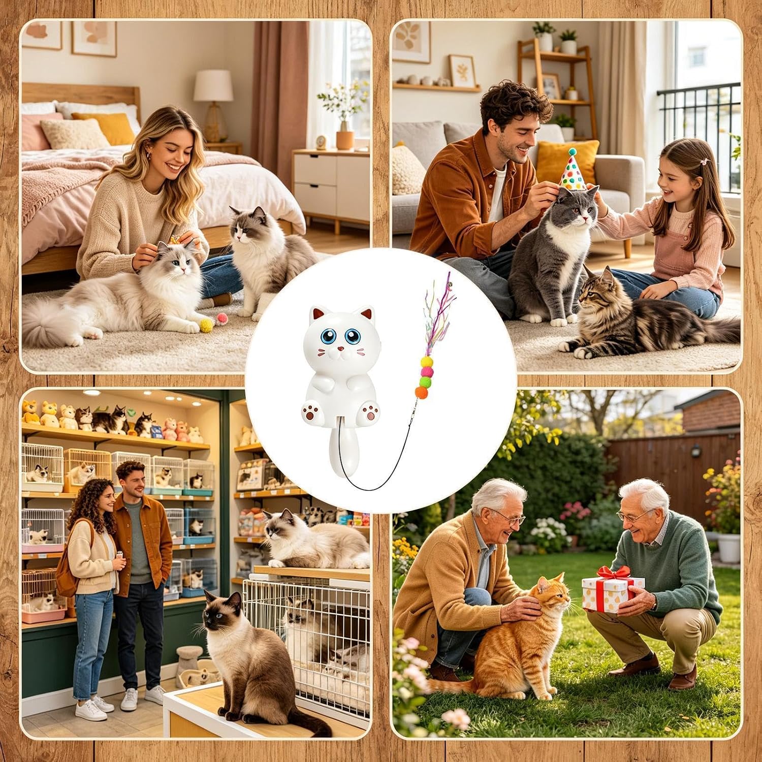 Interactive Cat Toy Automatic Wall Mounted Battery Powered Teaser image 4