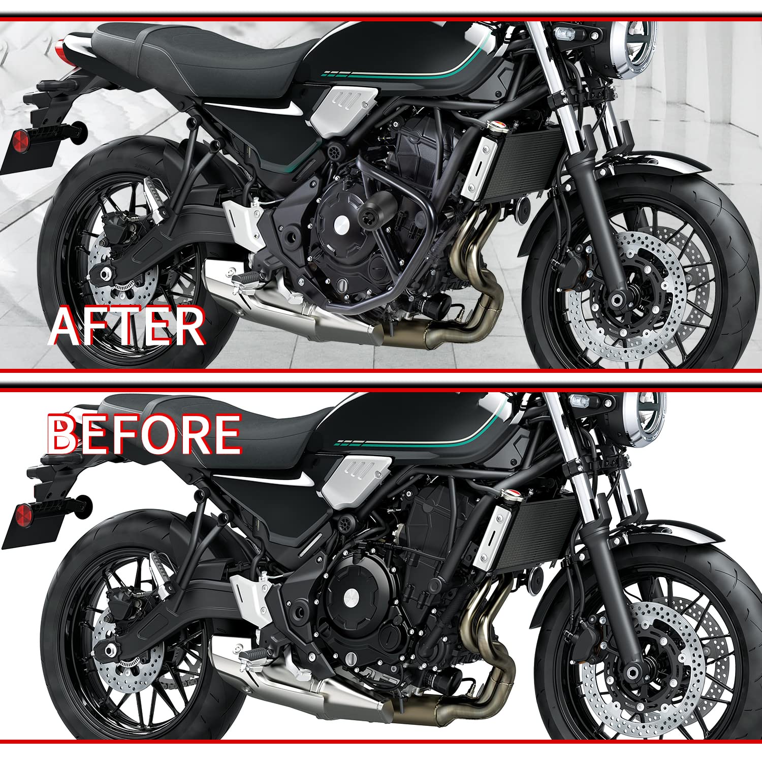 Barras de choque de carretera para moto, marco deslizante, parachoques, tanque y barra de protección del motor para Ka.wasaki Z650RS Z650 RS Z 650 RS 2022 2023 Protector contra caídas de tanque de gas
