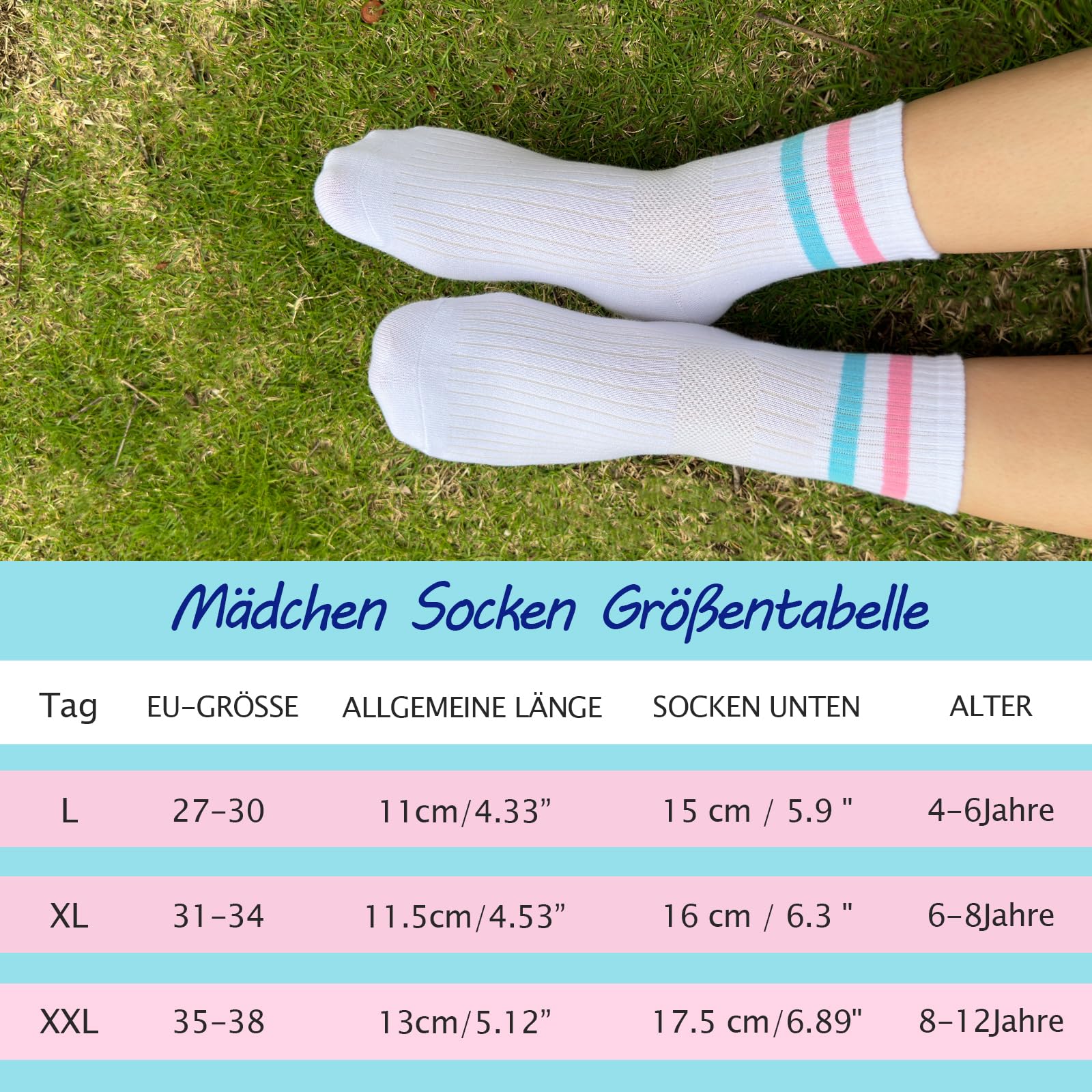 12 pares de calcetines de tenis para niñas calcetines deportivos niños calcetines de tenis calcetines deportivos para niños