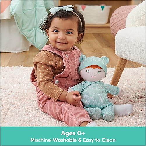 Miniatura 2 de GUND Muñeca de bebé sostenible, muñeca de felpa hecha de materiales reciclados, para recién nacidos y niños pequeños, verde, 12"