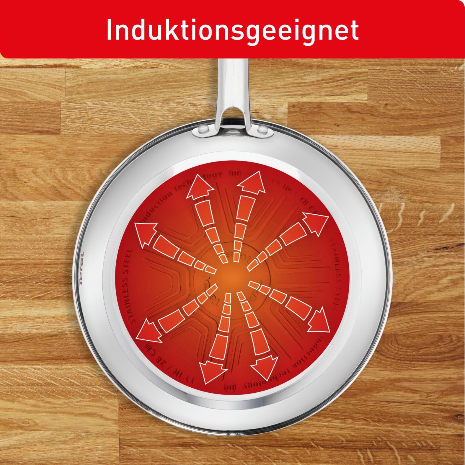 Tefal Duetto 3-teiliges Pfannenset 20,24 und 28 cm, Bratpfannen mit Thermo-Signal bei idealer Bra... Ansicht 6