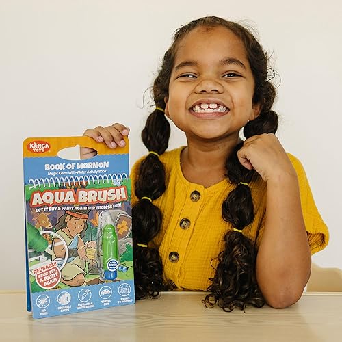 Miniatura 7 de KangaToys Paquete de 6 pinceles acuáticos, revelación de agua, libro de actividades de escritura para colorear para niños (paquete de 6 Biblia y