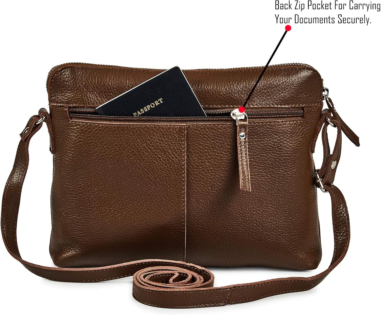 Wise Owl Accessories Leather Small Crossbody Bags for Women Soft Pebbled Purses & Handbags Sling Shoulder Crossover - Image 5